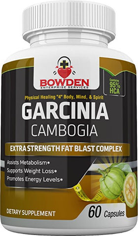 Pure 100% Garcinia Cambogia Complex Best Weight Loss Fat Burner Supplement Safe Effective Waist Shrink (60 Vegan Caps) 95% HCA Dr. Oz Natural Appetite Suppressant for Men & Women Prevents Weight Gain