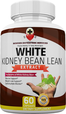 Pure & Effective White Kidney Bean Lean Extract (60 Caps) Carb Blocker, Weight Loss and Glucose Support Diabetic Diet Control Elements