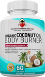 100% Organic Coconut Oil Body Burner (60 Caps) Weight, Thyroid, Cholesterol Maintenance, Skin, Hair, Nails, Fights Yeast, Bacteria & Fungus