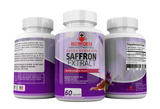 Extra-Strength Saffron Extract All Natural, All in One Weight Loss, Appetite Suppressant, Skin Hyperpigmentation, Pain Relief, Stress & Mood Enhancement (60 Vegan Caps)